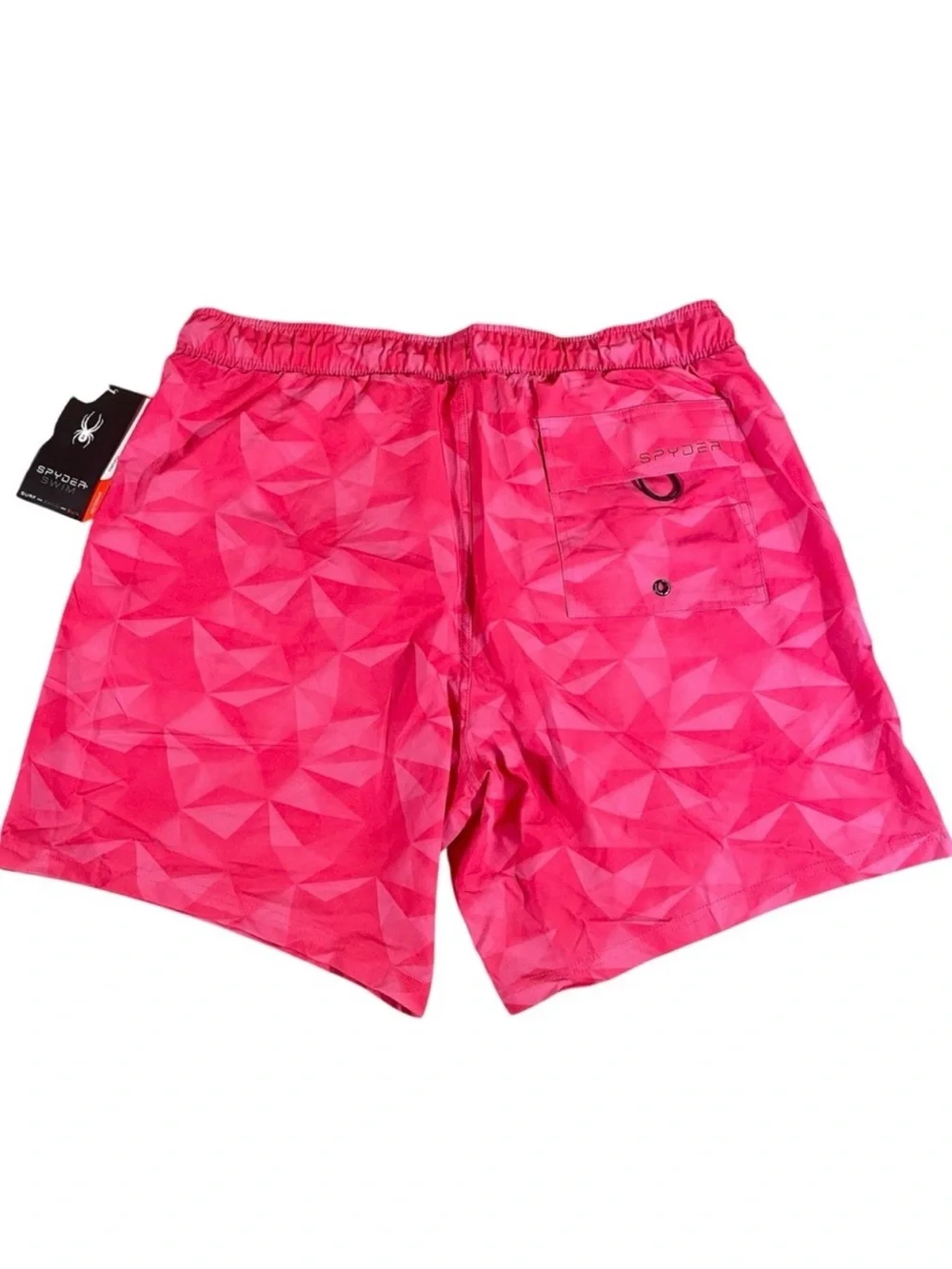 Spyder Men's Pink Geometric Swim Shorts Large NWT